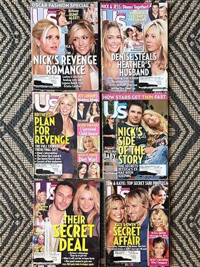 Vtg Y2K Lot of 6 US Weekly Magazines 2006 Celebrity Gossip Fashion Party Life